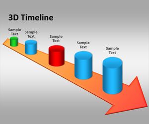 3D Timeline PowerPoint Template