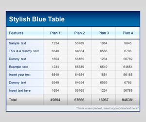 Tables Template for PowerPoint