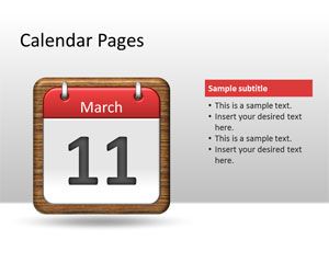 Calendar Pages PowerPoint Template
