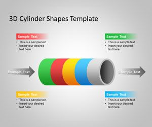 3D Cylinder PowerPoint Shapes Template