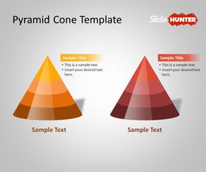Pyramid Cone PowerPoint Shapes Template