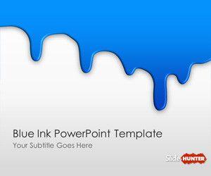 Blue Ink PowerPoint Template