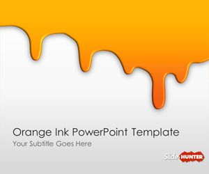 Orange Ink PowerPoint Template