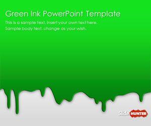 Green Ink PowerPoint Template