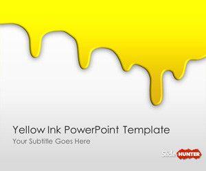 Yellow Ink PowerPoint Template