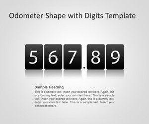 Odometer Shape with Digits PowerPoint Template