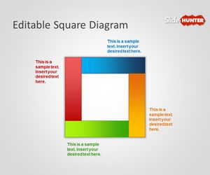 Editable Square Diagram for PowerPoint