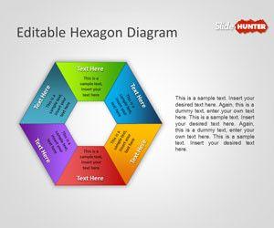 Editable Hexagon Diagram for PowerPoint