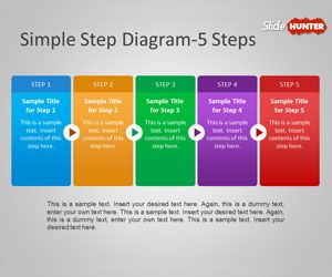 Simple Step Diagram Template for PowerPoint