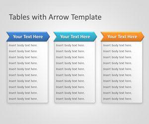 Tables with Arrow PowerPoint Template