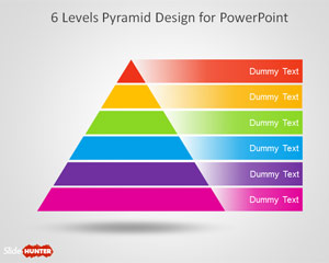 6 Level Pyramid Template for PowerPoint