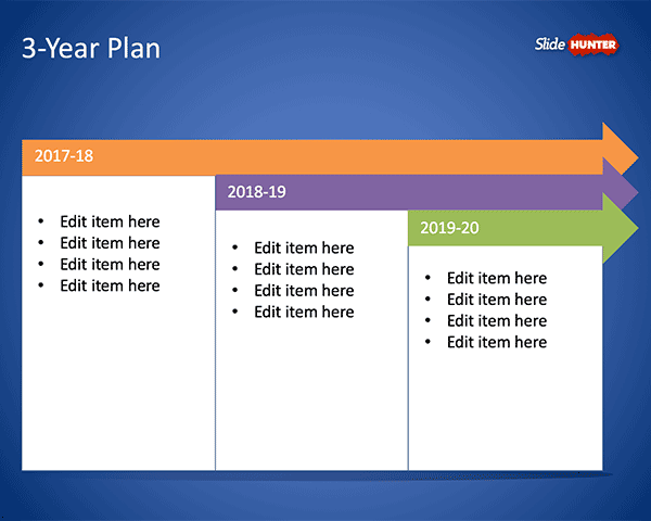 3-Year Plan Template for PowerPoint