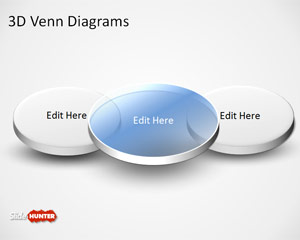 3D Venn Diagram Template for PowerPoint