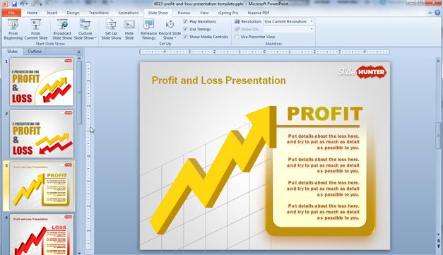 P&L PowerPoint template