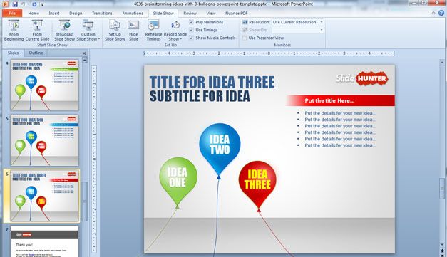 Free Birthday PowerPoint Template & Balloons slide design