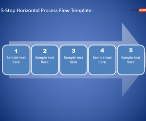 Free Horizontal Process Diagram with 5 Steps
