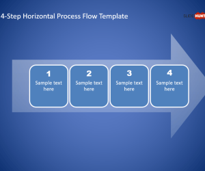 Free Horizontal Process Diagram with 4 Steps