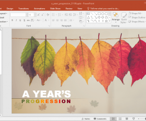 A years progression powerpoint template