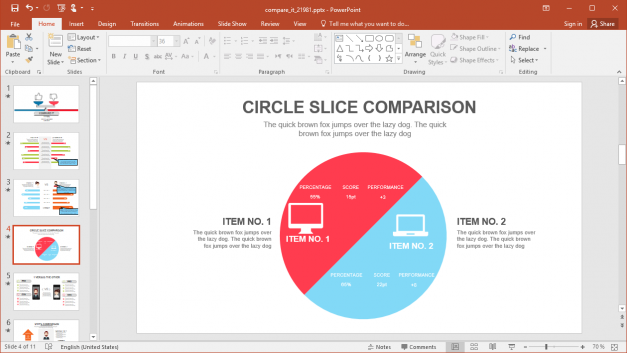 Animated Comparison PowerPoint Template