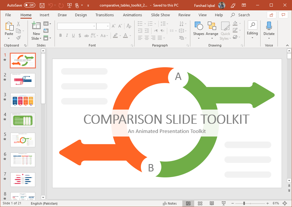 Animated Comparative Advantage Toolkit for PowerPoint
