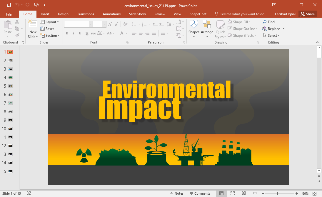 Animated Environmental Protection PowerPoint Template