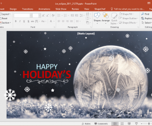 Animated Ice Eclipse Christmas PowerPoint Template