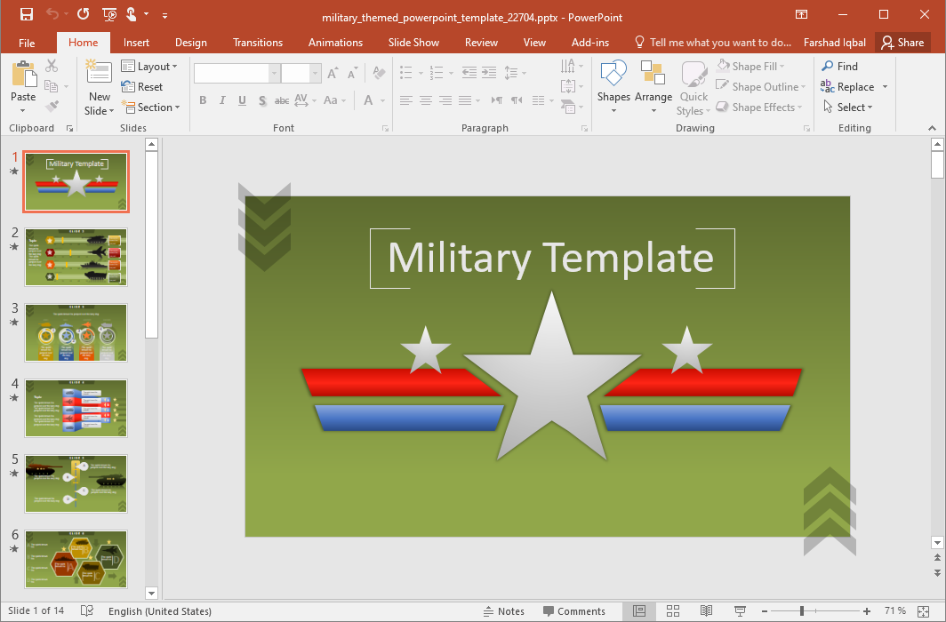 Animated Military Template for PowerPoint