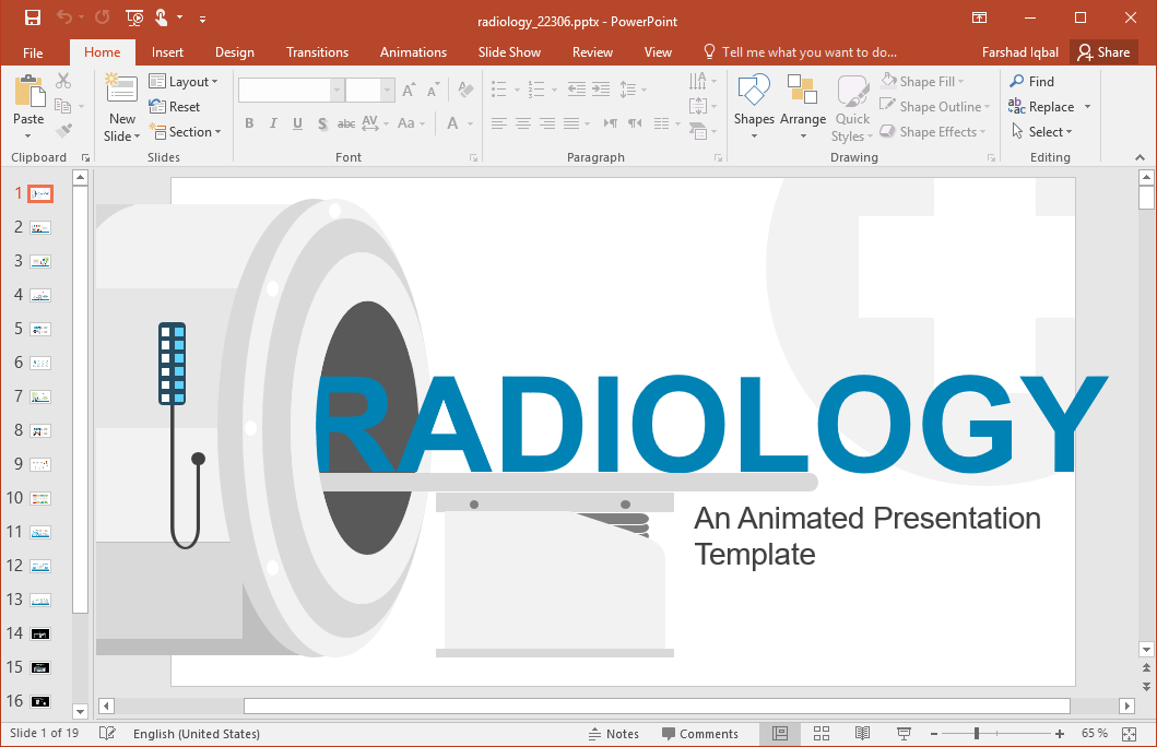 Animated Radiology PowerPoint Template