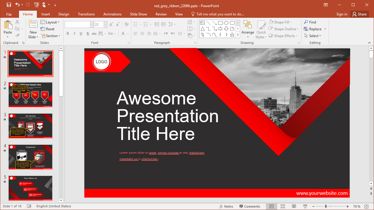 Animated Red Grey PowerPoint Template Regarding Radiology Powerpoint Template