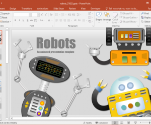Animated Robots PowerPoint Template