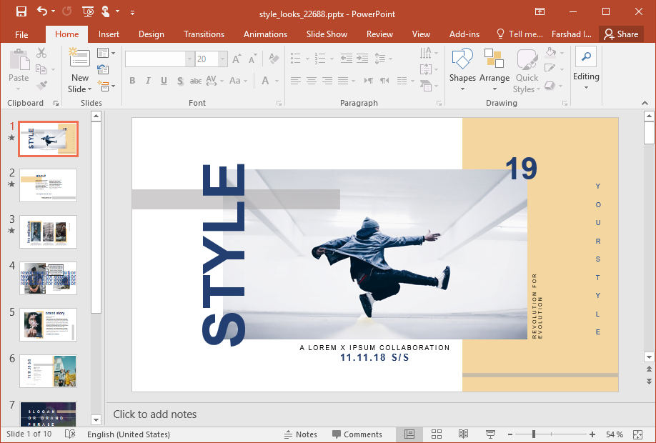 Animated Style Looks PowerPoint Template