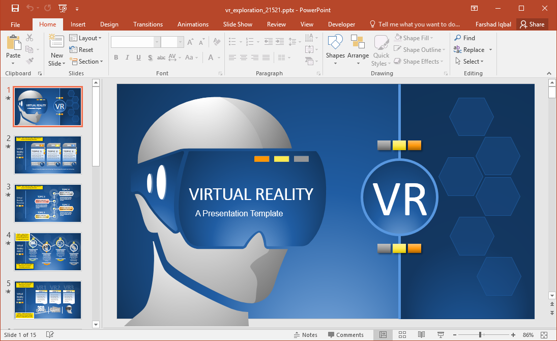 Animated VR PowerPoint Template