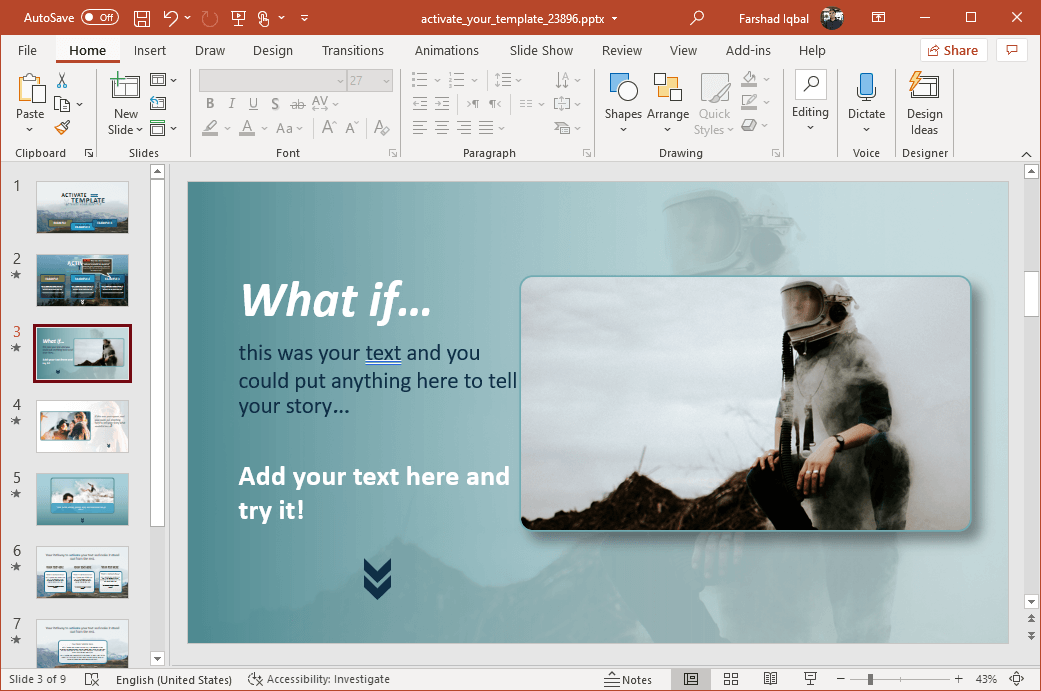 Animated activate your imagination powerpoint template