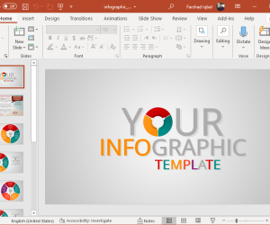 Animated business infographic template for PowerPoint