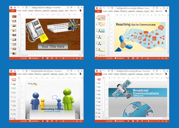Animated communication PowerPoint templates