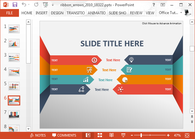 Animated comparison PowerPoint template