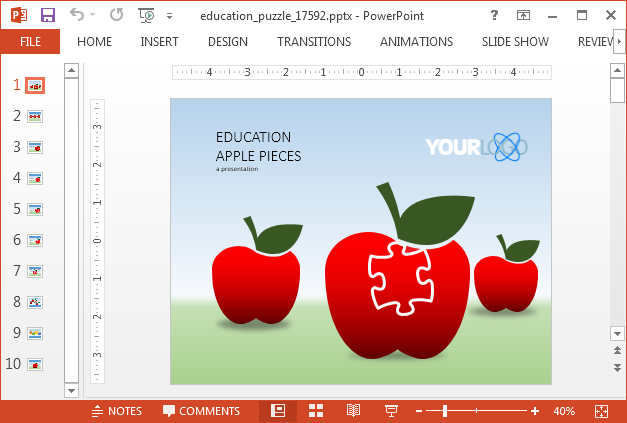 Animated education PowerPoint template