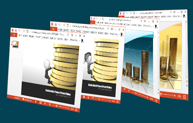 Animated gold coins PowerPoint templates