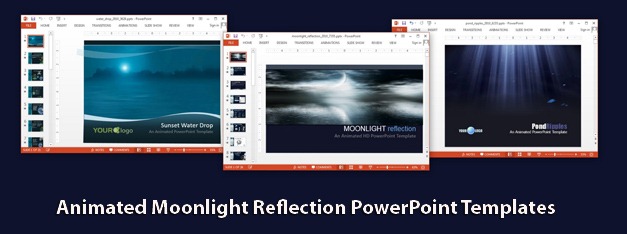 Animated moonlight reflection PowerPoint templates