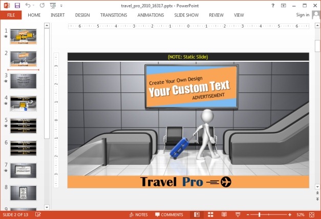 Animated travel pro PowerPoint template