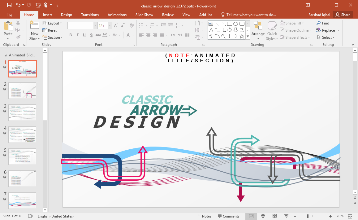 Arrow Design PowerPoint Template