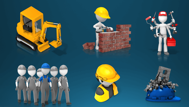 Awesome construction clipart for PowerPoint presentations