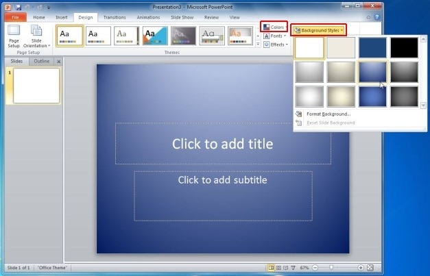 Background Styles in PowerPoint