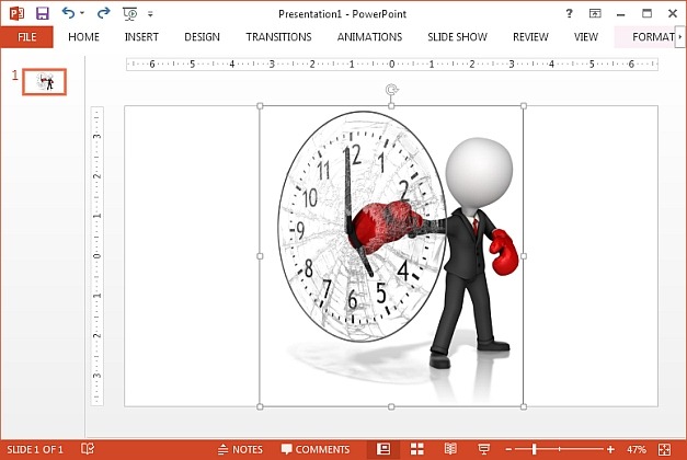 Boxer punching clock clipart