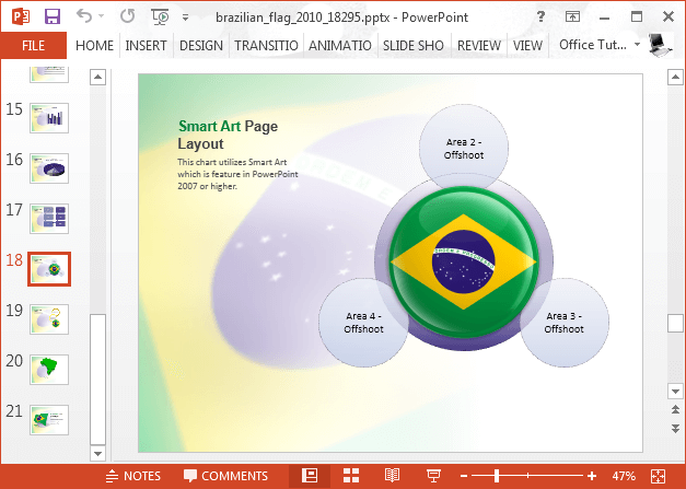 Brazil flag diagram