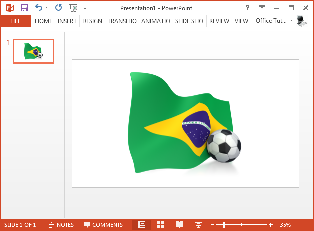 Brazil flag with soccer ball clipart