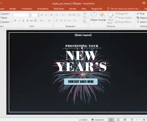 Bright Year Ahead PowerPoint Template