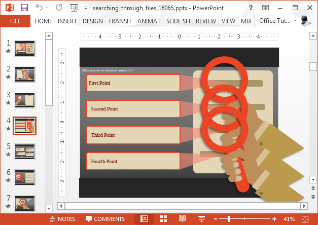 Bulleted list animation for PowerPoint