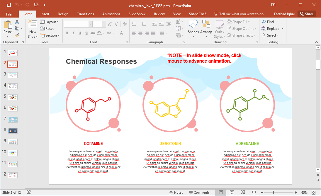 Chemistry of Love PowerPoint Template