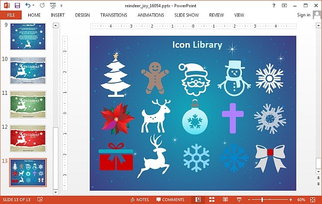 Christmas icons for PowerPoint